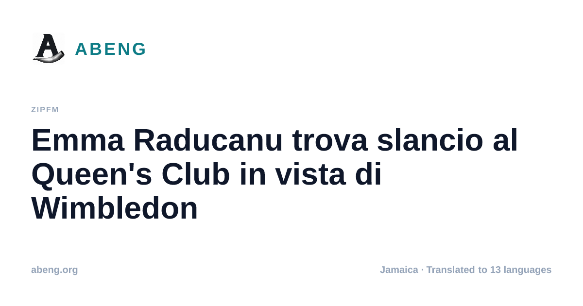 Emma Raducanu trova slancio al Queen's Club in vista di Wimbledon