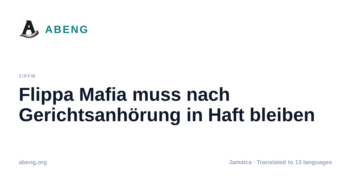 Flippa Mafia muss nach Gerichtsanhörung in Haft bleiben