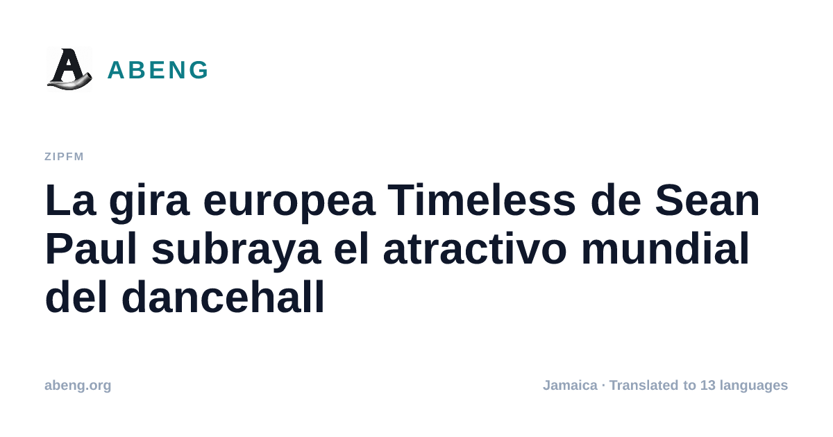 La gira europea Timeless de Sean Paul subraya el atractivo mundial del dancehall