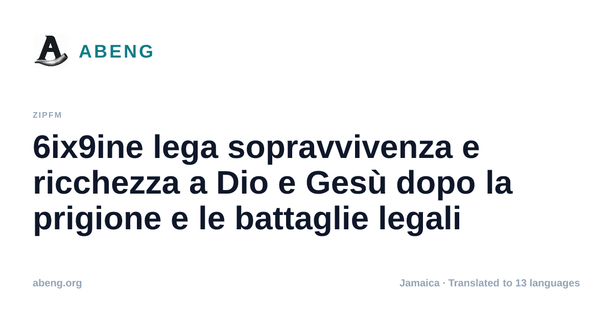 6ix9ine lega sopravvivenza e ricchezza a Dio e Gesù dopo la prigione e le battaglie legali